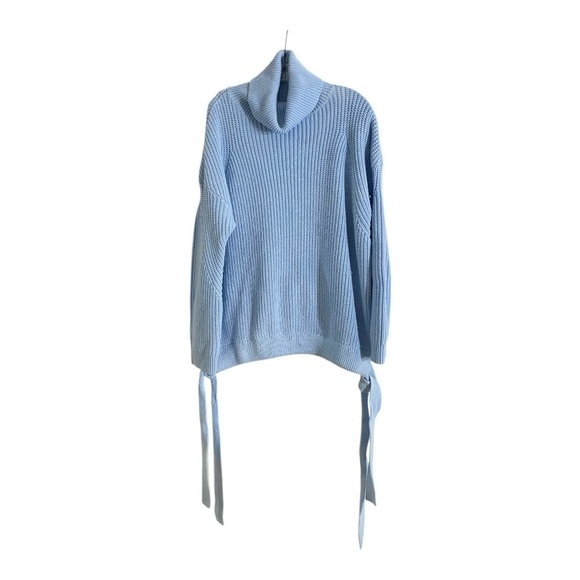 Jason Wu Collective Turtleneck Sweater Chunky Rib Knit Tie Detail Size XL - Picture 4 of 8